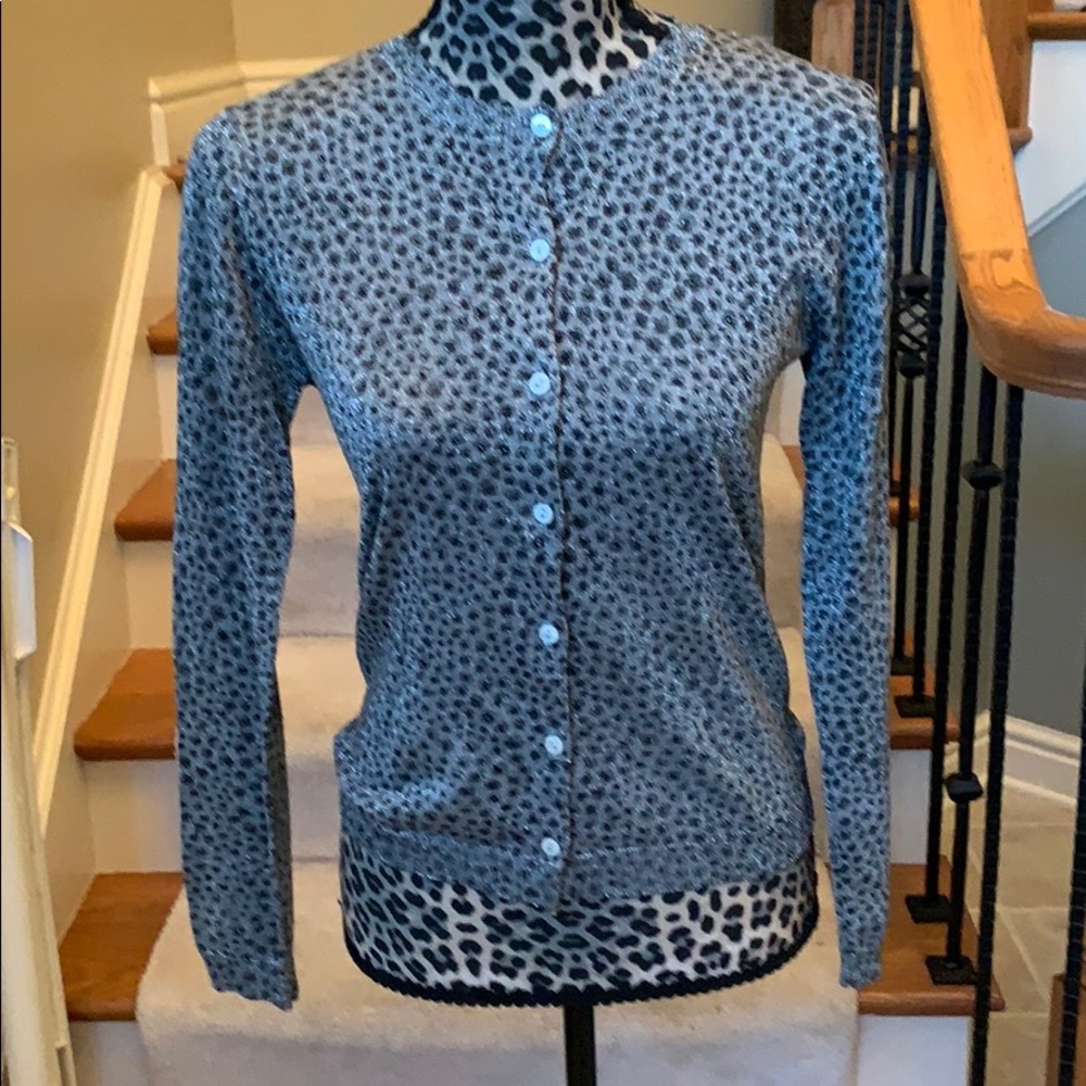 Leopard Print Cardigan Sweater